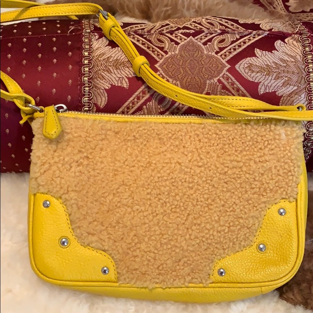 Coach shearling crossbody